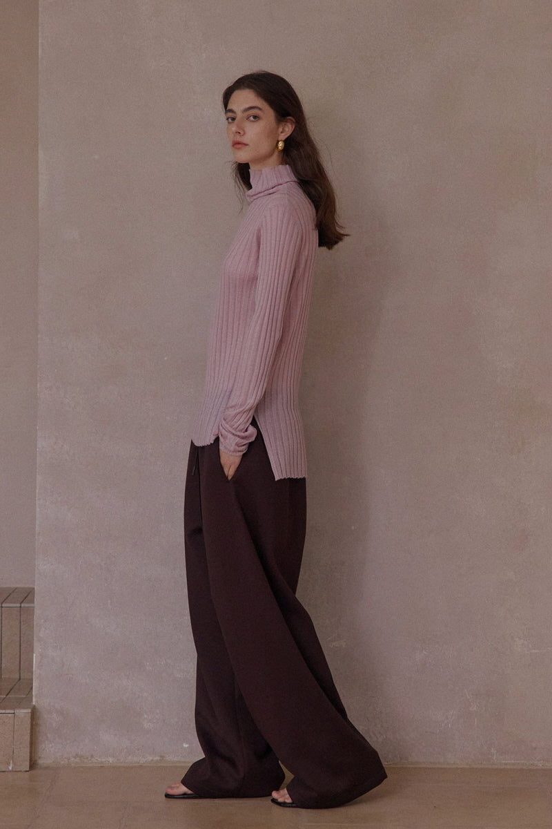 High Neck Slim Base Shirt