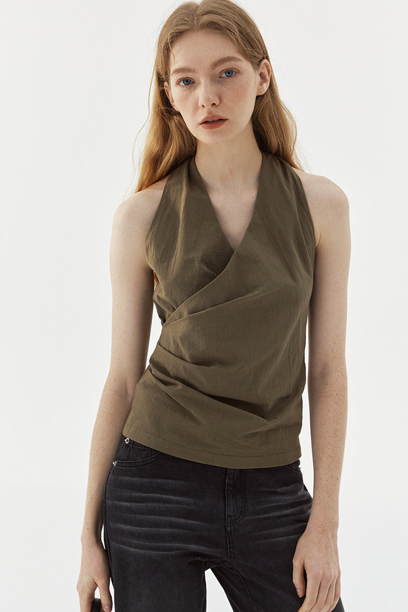 Halterneck Wrap Vest