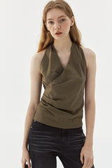 Halterneck Wrap Vest