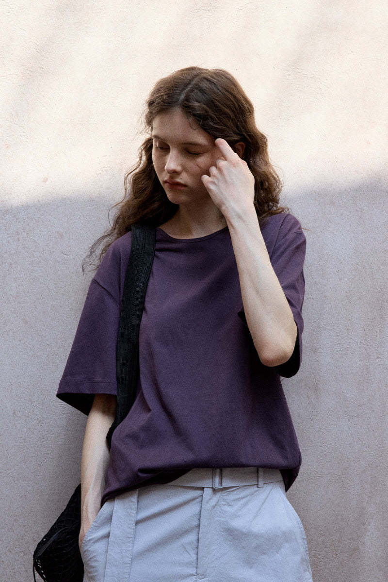 Cross-Cutout Relaxed T-Shirt