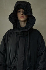 Detachable Bud-Hood Long Down Coat