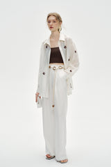 High-Waisted Wide-Leg Floor-Mopping Pants