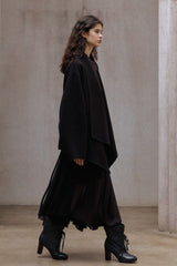 Reversible Tweed Long Coat