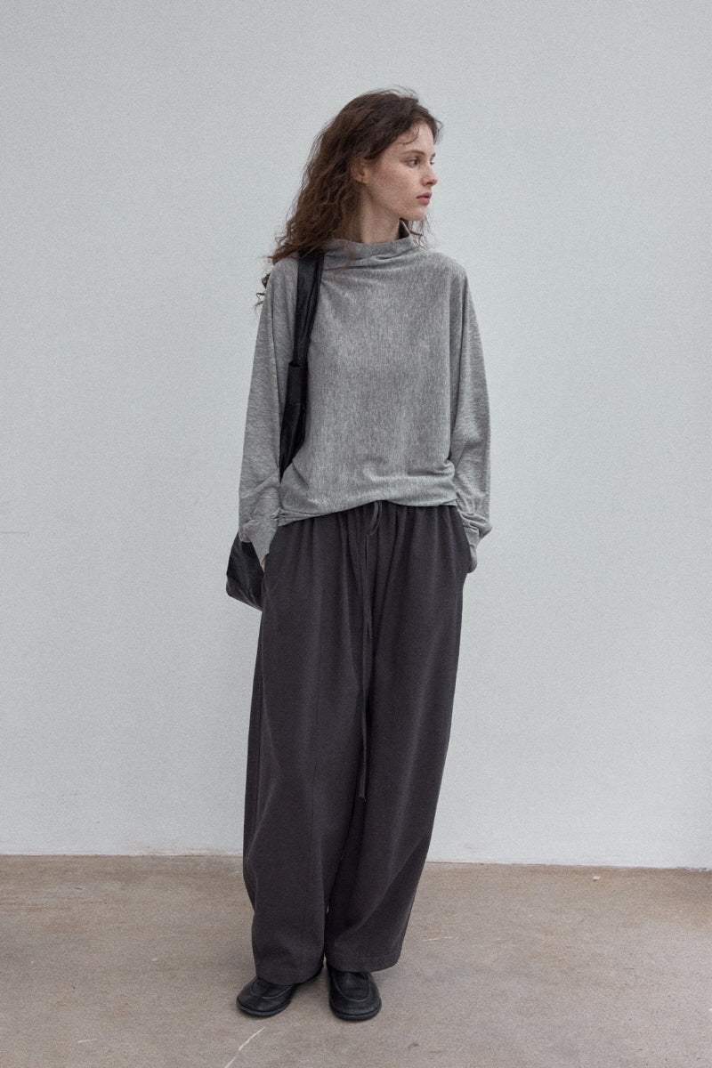 Twill Lace Casual Loose Floor-Length Pants