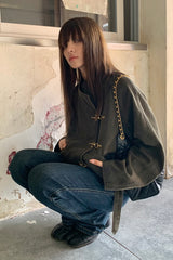 Belted Buckle Jacket Coat