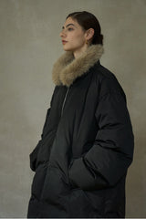 Loop-Neck Down Jacket