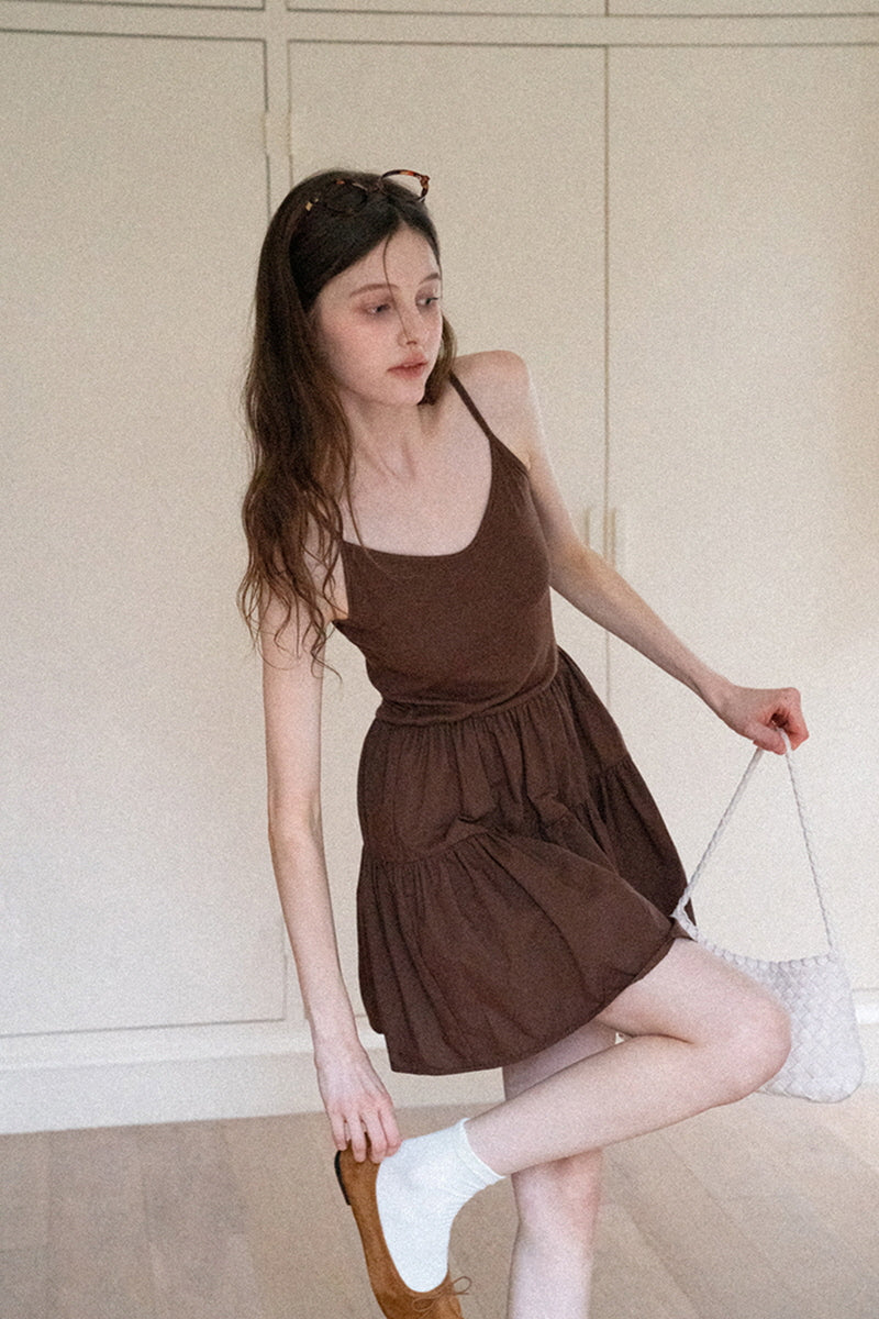 V-Neck Strap Knit Dress Set