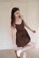 V-Neck Strap Knit Dress Set