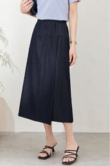Draped Loose Wide-Leg Pants
