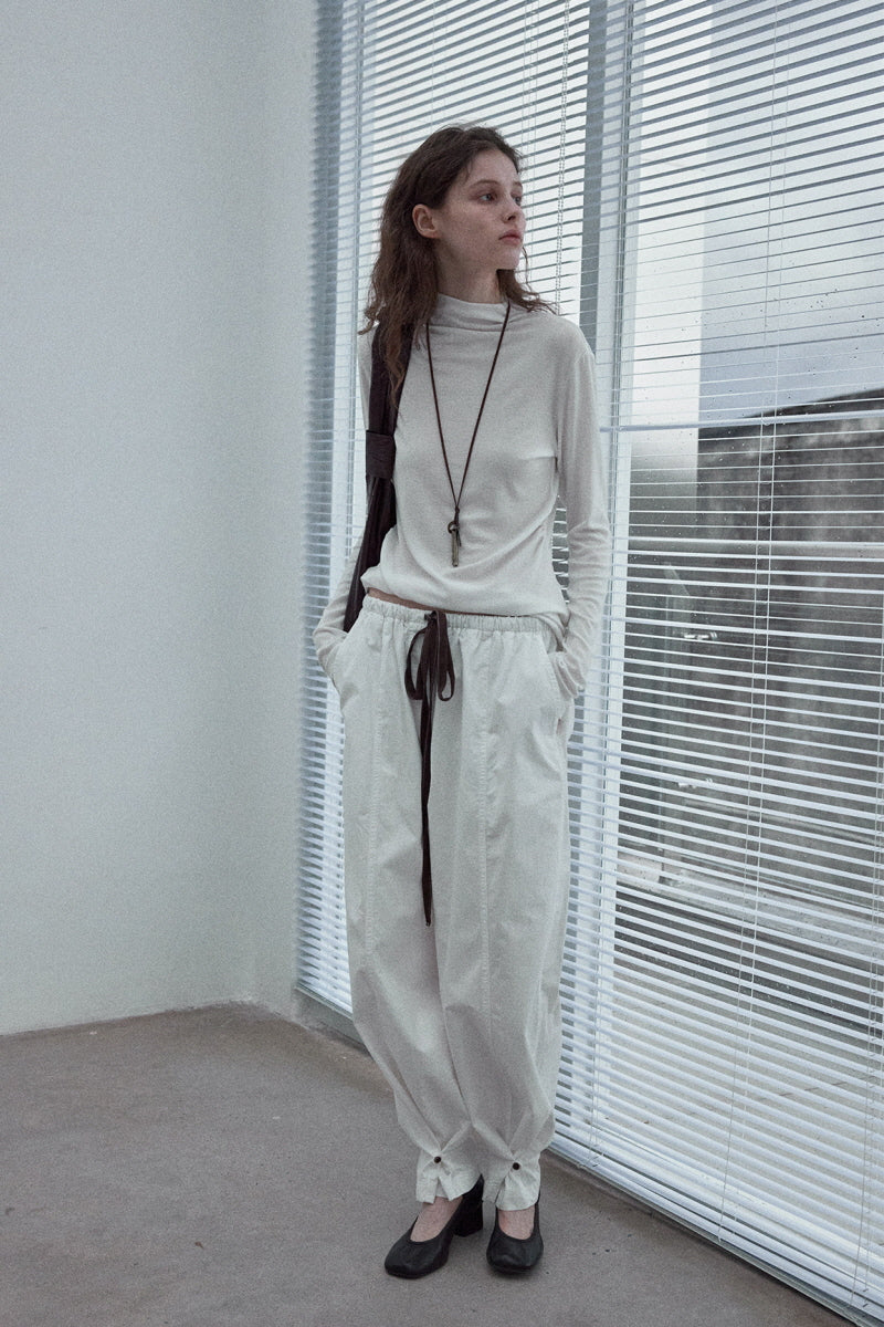 Drawstring Low-Waist Paratrooper Pants