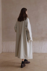 Textured Tunic Long Trench Coat