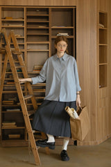 Deconstructed Loose-Fit Long Sleeve Shirt