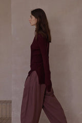 High Neck Slim Base Shirt
