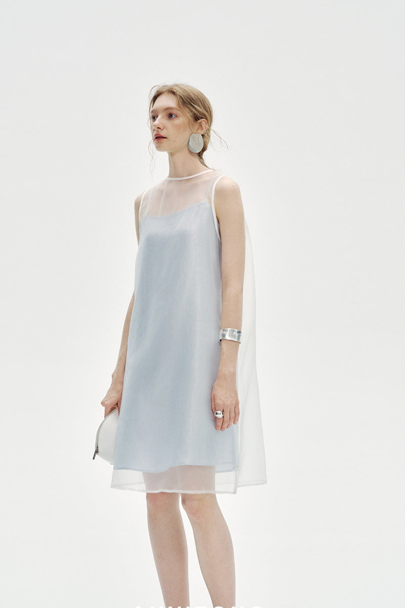 Layered Straight Sleeveless Dress