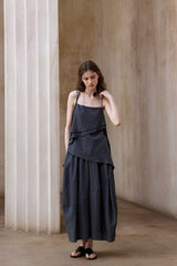 Striped Irregular Bud Skirt