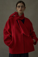 Rabbit Ear Scarf Reversible Jacket