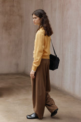 Wide-Leg Banana Pants