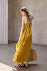 Irregular V-Neck Slip Dress