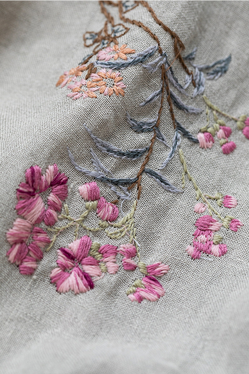 Embroidered Loose Long Dress