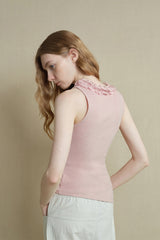 Ruffled V-Neck Irregular Camisole Top