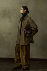 Glossy Padded Shirt Jacket