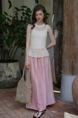 Vintage Mesh Inner Layer Knit Top