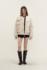 Pocket Zipper Baseball Jacket