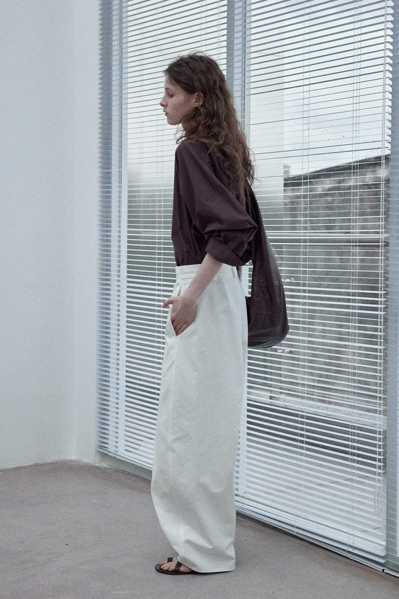 Wrap-Around Pleated Loose Slacks