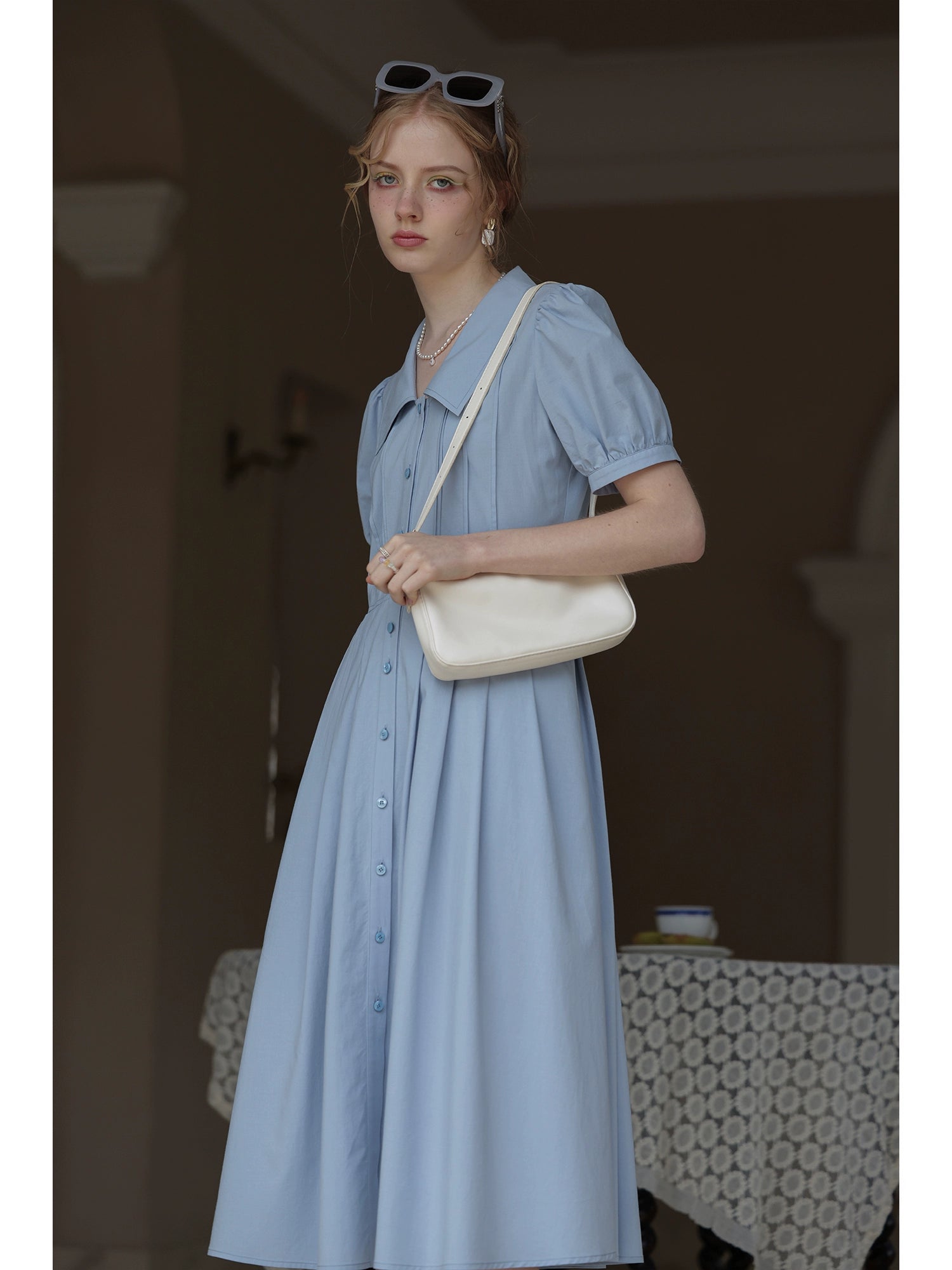 Vintage Single Breasted Shirt Dress