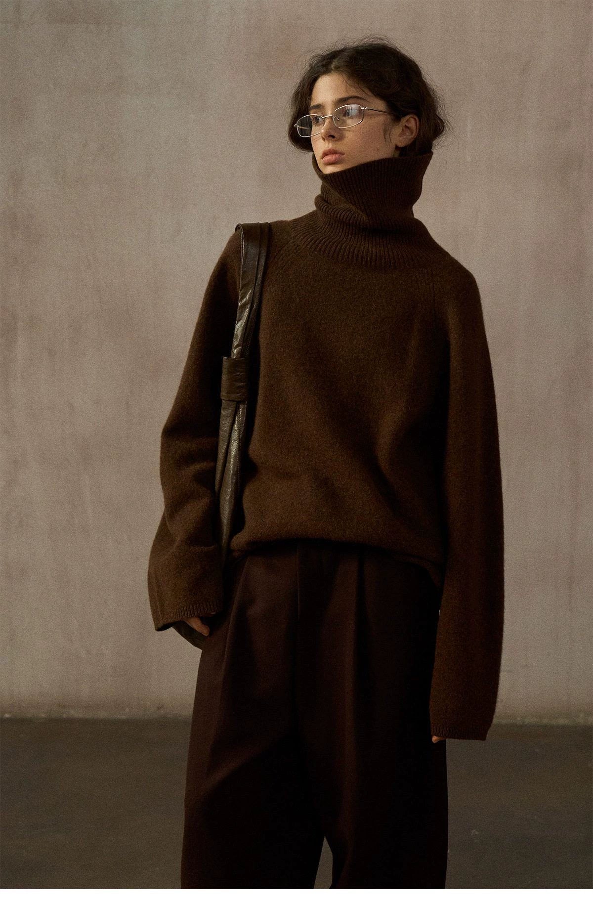 Soft Waxy Warm Turtleneck Pullover Sweater