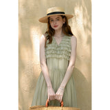Muccal Edge V-Neck Heavy Industry Sleeveless Cake Dress