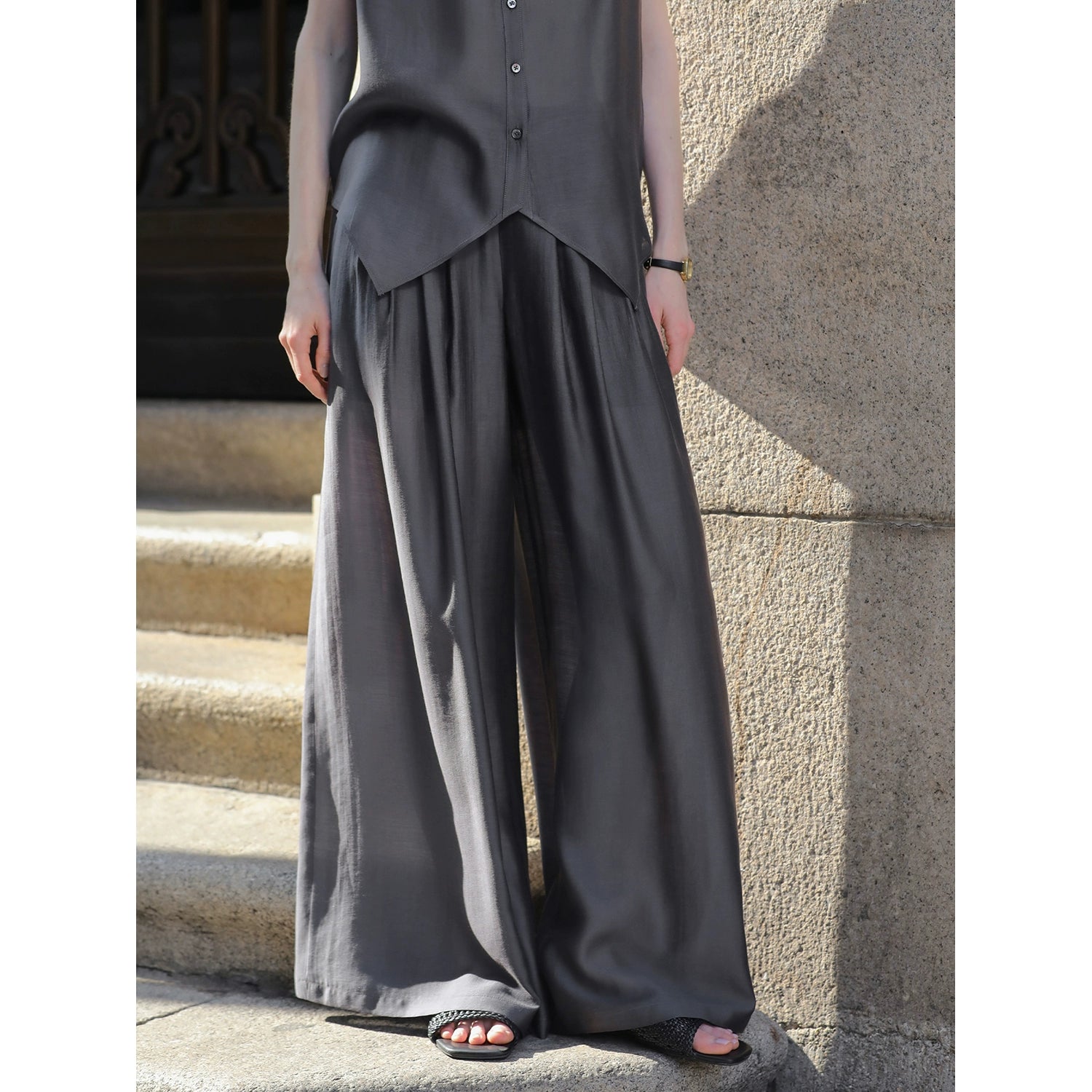 High Waist Wide Leg Pants