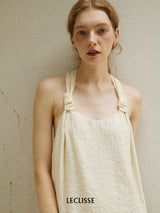 Halterneck A-Line Long Dress