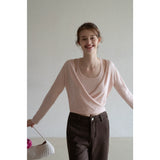 Lace-Up V-Neck Two-Piece Knit Top