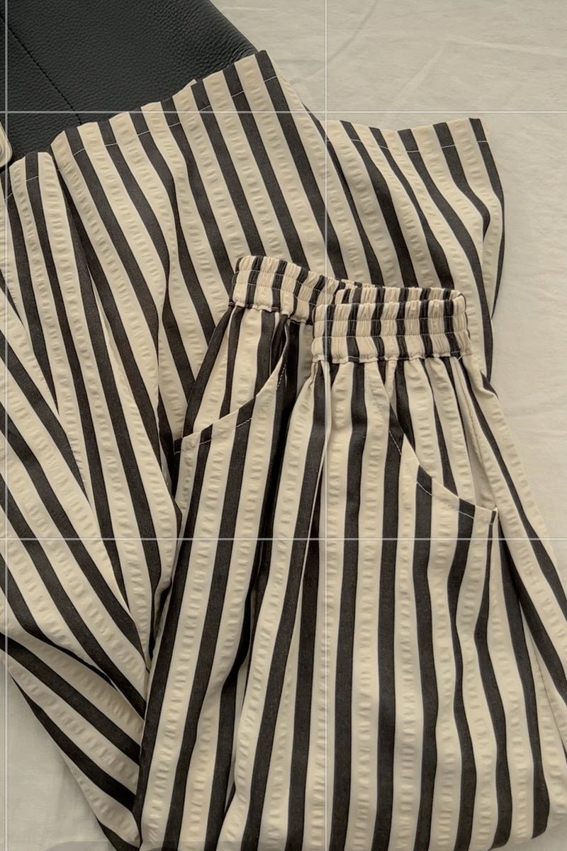 Striped Texture Umbrella Skirt