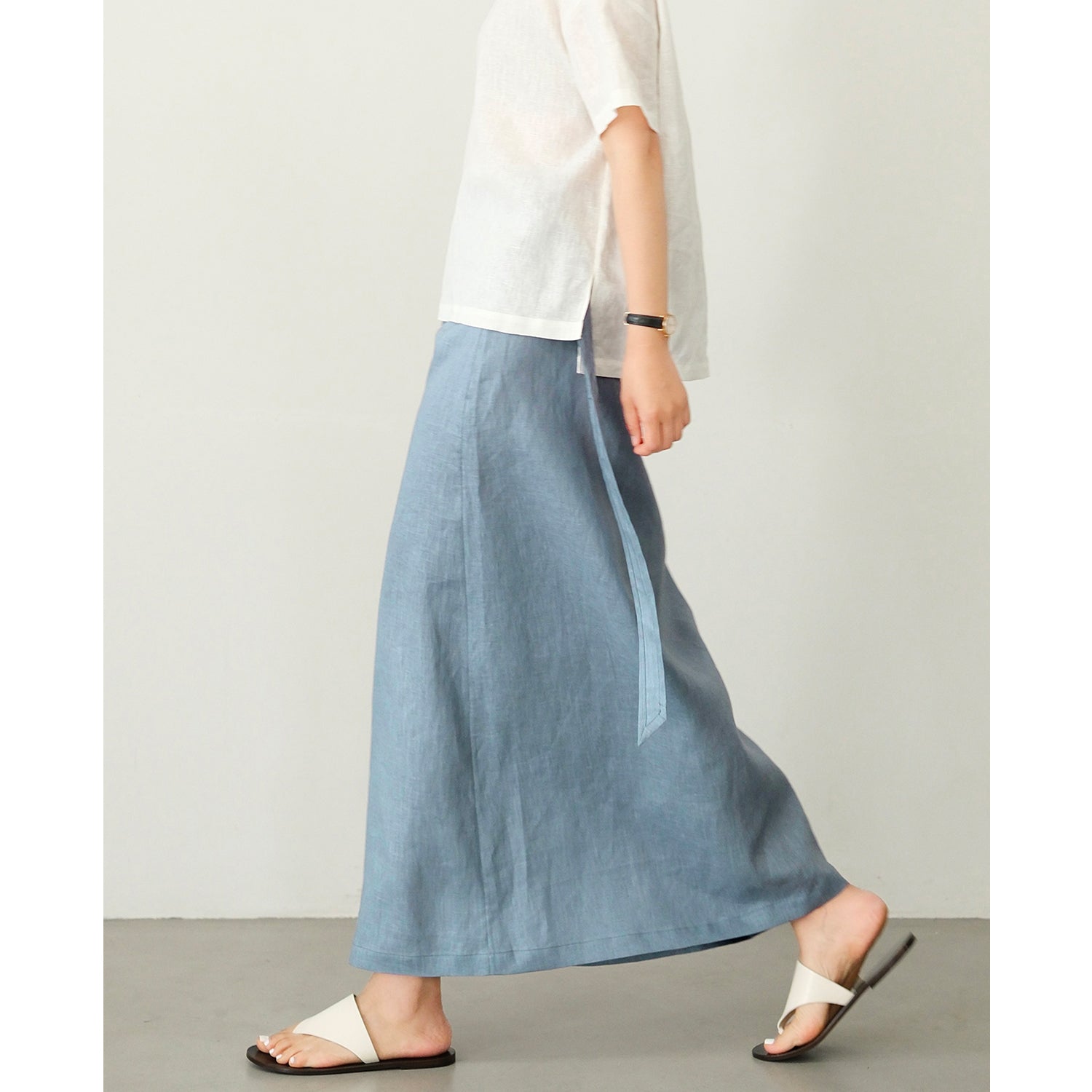 Lace-Up Wrap Skirt