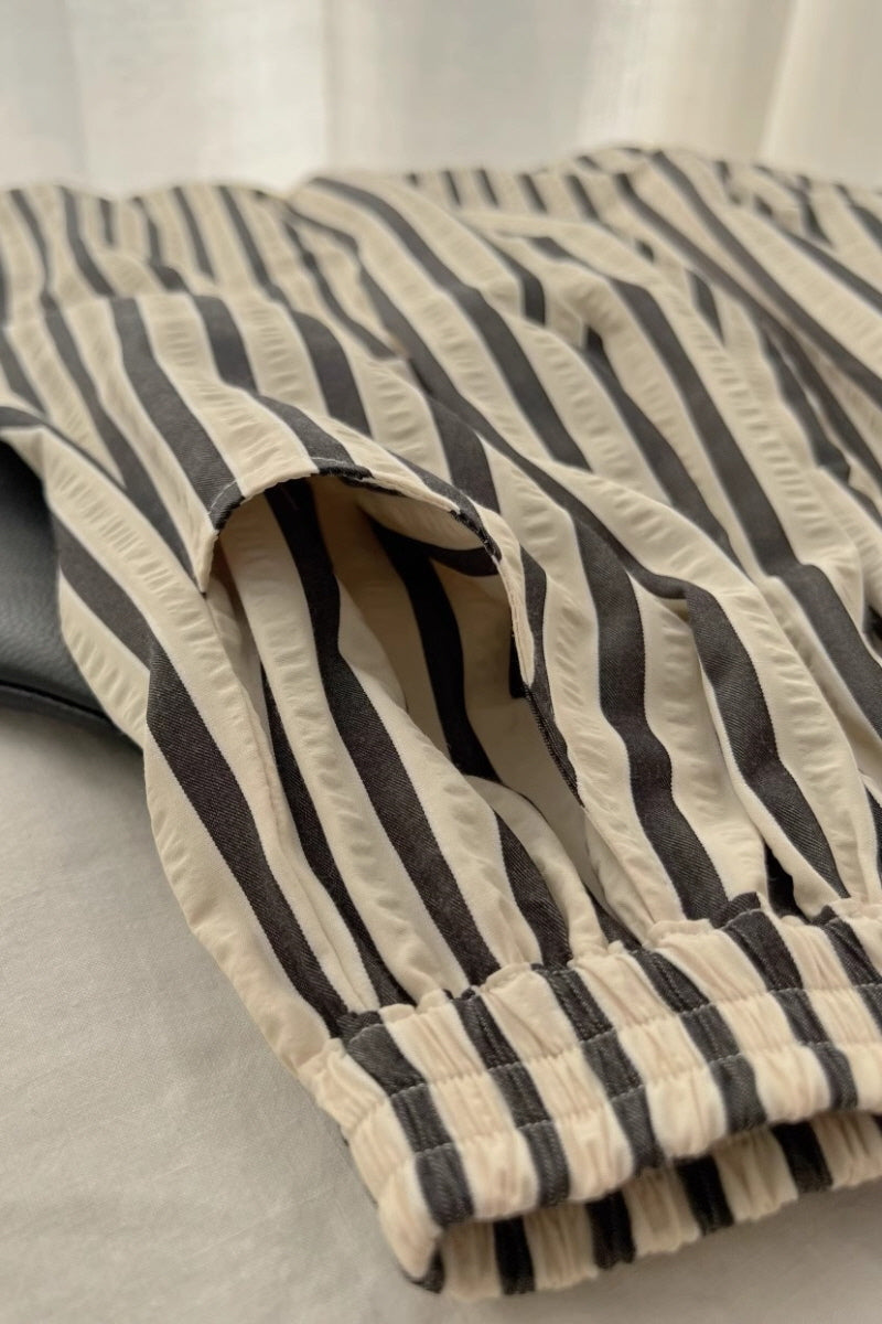 Striped Texture Umbrella Skirt