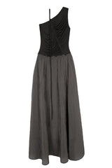 Irregular Panel Pleated Sleeveless Dress